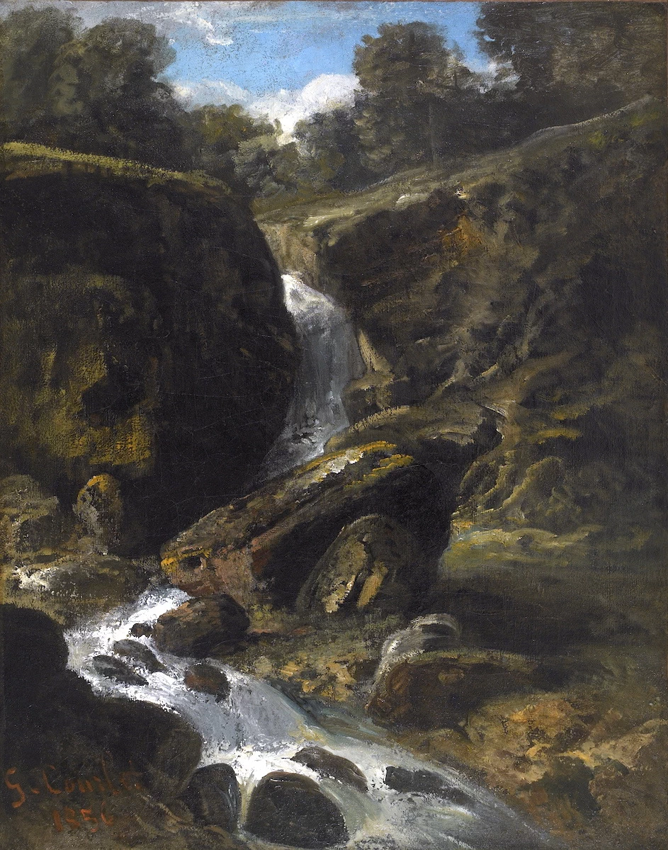  210-Paesaggio nel Giura con una cascata 